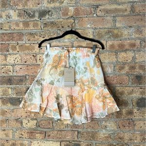 Devotion Twins floral flouncy mini skirt, size S, never been worn